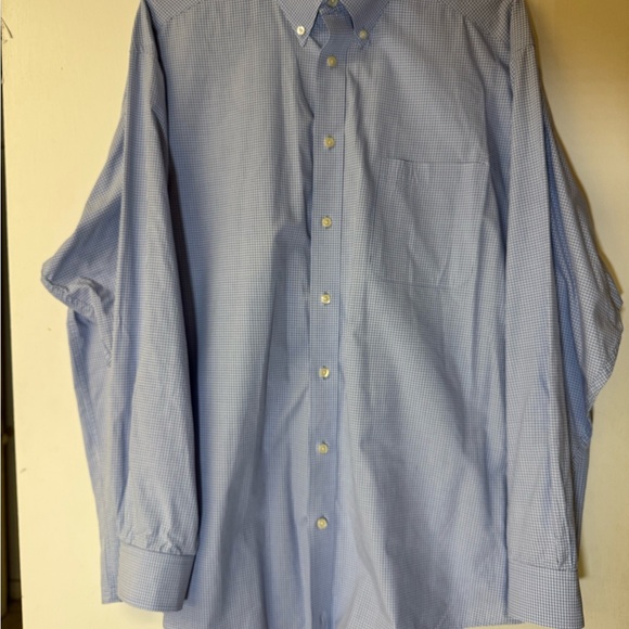 Roundtree & Yorke Other - Roundtree & Yorke Light Blue Checkered Dress Shirt Size 2XB
